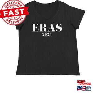 Eras Womens Plus V Neck T-Shirt Classic T-shirt